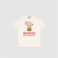 GUCCI 615044 女士 Gucci Equilibrium 印花超大造型 T恤