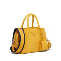 PRADA 1BA269 女士黄色 Saffiano 手提包