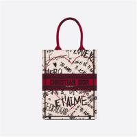 DIOR M1272ZBBF 女士多色涂鸦 DIORAMOUR BOOK TOTE 竖版手袋