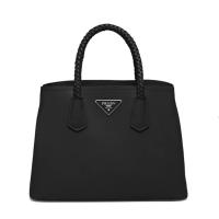 PRADA 1BG775 女士黑色 Prada Double 中号牛皮手袋