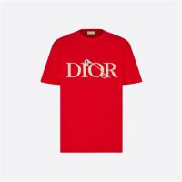 DIOR 043J625B0554 男士红色 DIOR AND JUDY BLAME 超大版型 T 恤