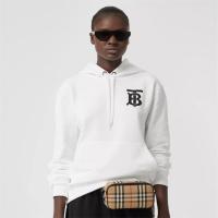 BURBERRY 80243511 女士白色 专属标识图案棉质连帽衫