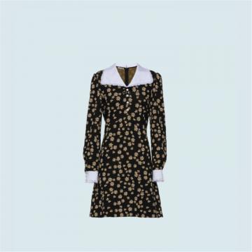MIUMIU MJA800 女士黑色 提花平纹针织连衣裙