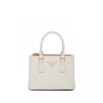 PRADA 1BA906 女士白色 Prada Galleria Saffiano 牛皮迷你手袋