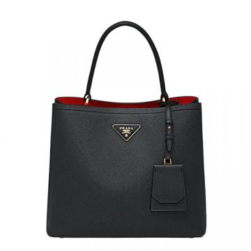 PRADA 1BA211 女士黑色 Prada Panier 牛皮手袋