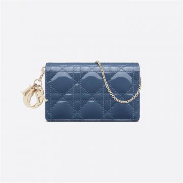 DIOR S0853OVRB 女士牛仔蓝色 LADY DIOR NANO 手拿包