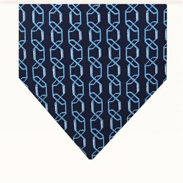 HERMES H339245T 男士蓝色 Tie 7 领带