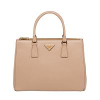 PRADA 1BA274 女士豆沙米色 Prada Galleria 中号手袋