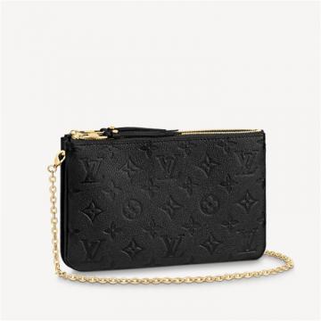 LV M68568 女士黑色 POCHETTE DOUBLE ZIP 链条包