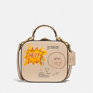 COACH 6897 女士象牙白色 COACH X JEAN-MICHEL BASQUIAT 方形手袋