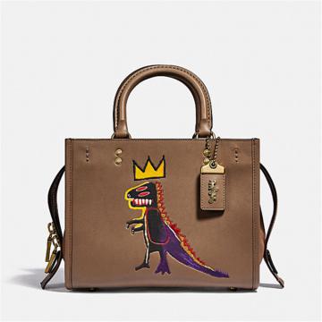 COACH 6889 女士咖色 COACH X JEAN-MICHEL BASQUIAT ROGUE 25号手袋