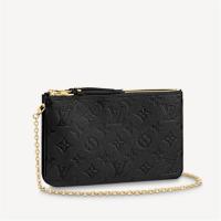 LV M68568 女士黑色 POCHETTE DOUBLE ZIP 链条包