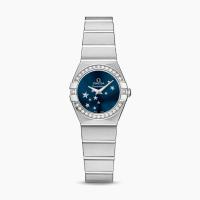 OMEGA 123.15.24.60.03.001 女士蓝色表盘 星座系列 24毫米石英腕表