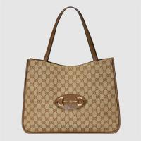 GUCCI 623694 女士棕色 Gucci 马衔扣1955系列手提包