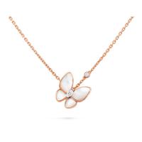 Van Cleef & Arpels VCARO8FO00 女士 Two Butterfly 吊坠项链