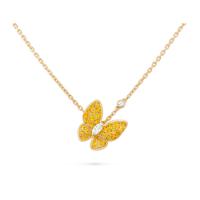 Van Cleef & Arpels VCARO3M300 女士 Two Butterfly 吊坠