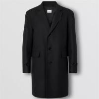 BURBERRY 80361951 男士黑色 羊毛混纺实验室风格大衣