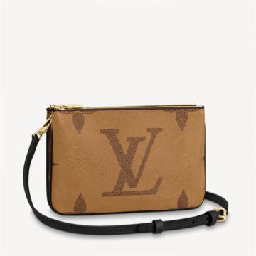 LV M69203 女士黄花 DOUBLE ZIP POCHETTE 手袋