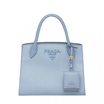 PRADA 1BA156 女士星际蓝色 Prada Monochrome 手袋