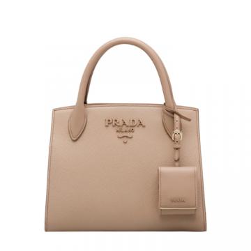 PRADA 1BA156 女士裸粉色 Prada Monochrome 手袋