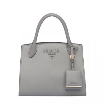 PRADA 1BA156 女士大理石灰色 Prada Monochrome 手袋