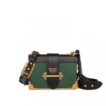 PRADA 1BD045 女士翡翠绿色 Prada Cahier 手袋