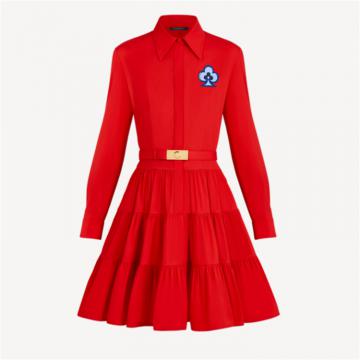 LV 1A8LJ4 女士红色 衬衫连衣裙