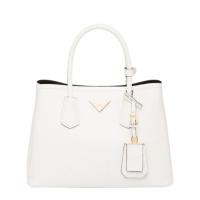 PRADA 1BG887 女士白色 Prada Double 小号手袋