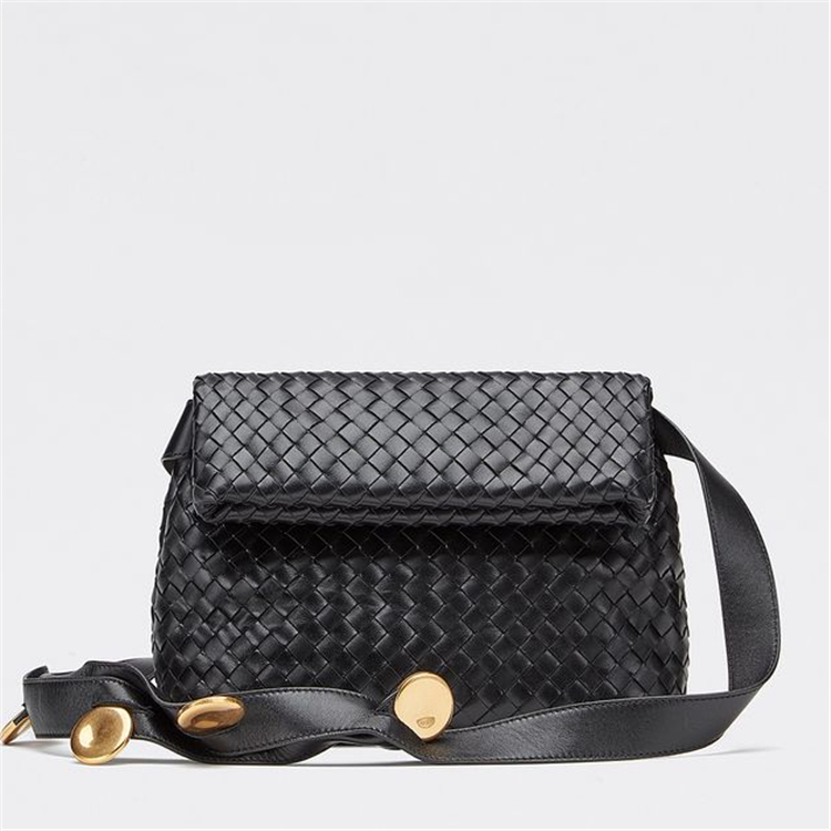 BOTTEGA VENETA 642637V08Z18425 女士黑色 THE FOLD手袋