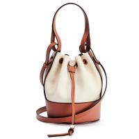 LOEWE A710C31X34 女士 Small Balloon bag in canvas and calfskin