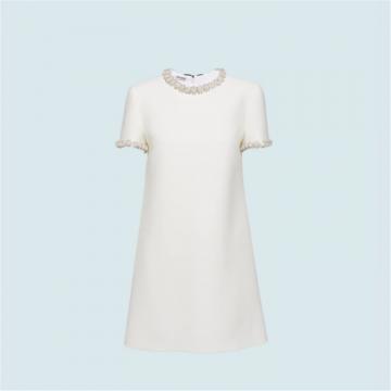 MIUMIU MF4071 女士白色 刺绣卡迪连衣裙