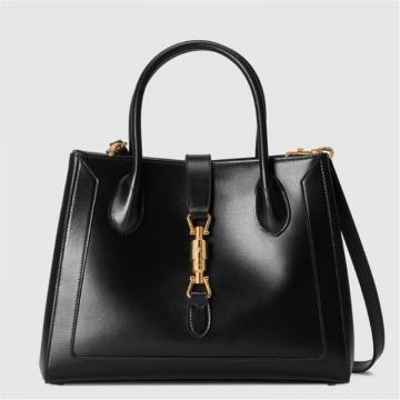 GUCCI 649016 女士黑色 Jackie 1961 中号托特包