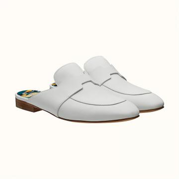 HERMES H211068Z 女士白色 Catena 穆勒鞋
