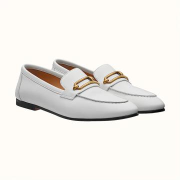 HERMES H211041Z 女士白色 Colette 乐福鞋