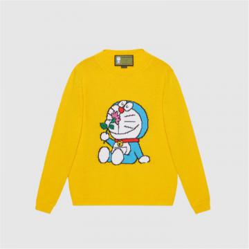 GUCCI 655654 女士黄色 Doraemon x Gucci 联名系列羊毛毛衣