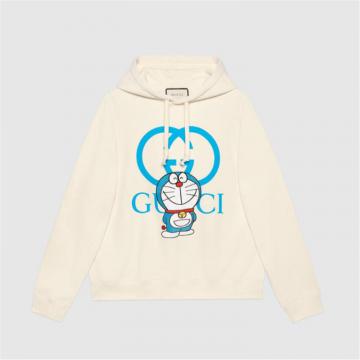 GUCCI 646953 男士象牙白色 Doraemon x Gucci 联名系列棉质卫衣