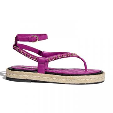 CHANEL G36921 女士紫色 凉鞋