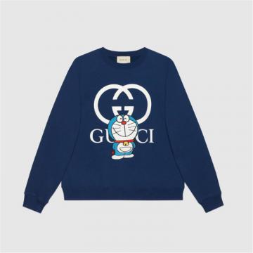 GUCCI 626990 男士蓝色 Doraemon x Gucci 棉质卫衣