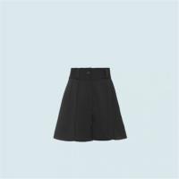 MIUMIU MP1425 女士黑色 GRAIN DE POUDRE 裤裙式短裤