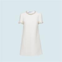 MIUMIU MF4071 女士白色 刺绣卡迪连衣裙