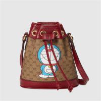 GUCCI 647801 女士乌木色 Doraemon x Gucci 联名系列迷你水桶包