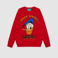 GUCCI 617964 女士红色 Disney x Gucci 唐老鸭印花棉质卫衣