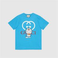GUCCI 615044 女士蓝色 Doraemon x Gucci 联名系列棉质 T恤