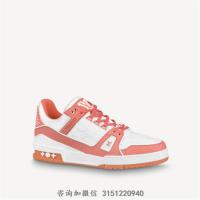 LV 1A8KC8 男士粉橘色 LV TRAINER 运动鞋