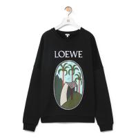 LOEWE S897Y24X02 女士黑色 La Palme 棉质运动衫