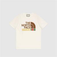 GUCCI 615044 女士白色拼彩色 The North Face x Gucci 联名系列棉质 T恤