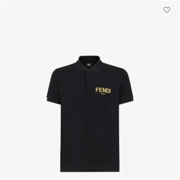 FENDI FY0985AE07F0QA1 男士黑色 POLO 衫