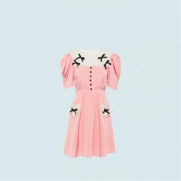 MIUMIU MF4002 女士粉色 REBOUTINETTE 连衣裙