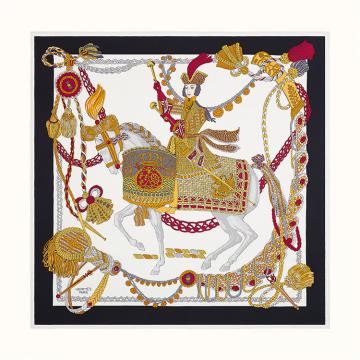 HERMES H003618S 女士白色 Le Timbalier scarf 90
