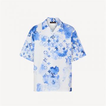 LV 1A8R0N 男士蓝色 WATERCOLOR 刺绣衬衫